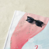 Mooie zeemeermin meisje verjaardag strand handdoek (In situ)