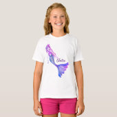Mooie zeemeermin met Blonde Hair T-Shirt (Voorkant volledig)