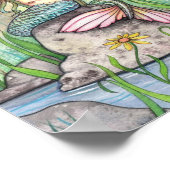 Mooie Zeemeermin-Poster van Molly Harrison Poster (Hoek)