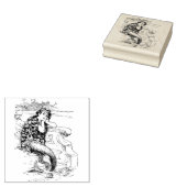 Mooie  zeemeermin 	rubberstempel (Gestempeld)