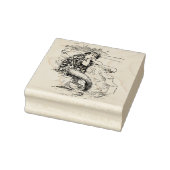 Mooie  zeemeermin 	rubberstempel (Stempel)