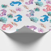 Mooie zeepaardjes inpakpapier (Hoek)