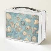 Mooie  zeeschelpen in blauw (Achterkant)