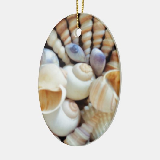 Mooie zeeschelpen, zomer, strand, schelpen keramisch ornament (Links)