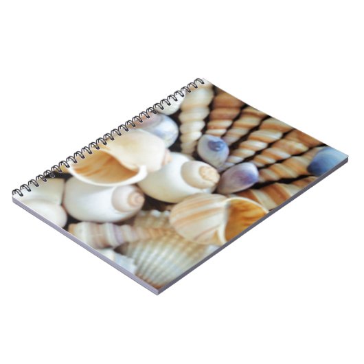 Mooie zeeschelpen, zomer, strand, schelpen notitieboek (Linkerzijde)