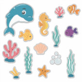 Mooie Zeewezens Stickers Set (Voorkant)