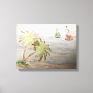 Mooie zeilen canvas afdruk