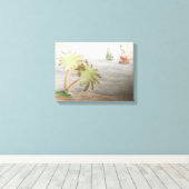 Mooie zeilen canvas afdruk (Insitu (Houten vloer))