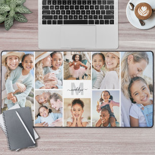 Mooie zelfgemaakte collage van 8 foto's bureaumat