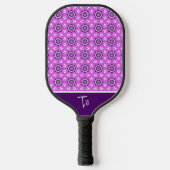 Mooie zeshoek paars patroon pickleball paddle (Voorkant)