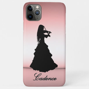 Mooie zigeunerin speelt viool Persoonlijke naam iPhone 11 Pro Max Hoesje