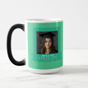 Mooie Zigzag Patroon Afgestudeerde Koffie Magische Mok