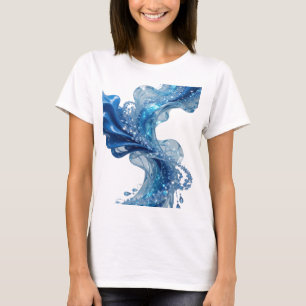 Mooie zilveren WATER'S WAVE Citatenshirt T-shirt