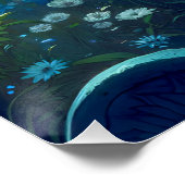 Mooie zombie op het kerkhof perfect poster (Hoek)