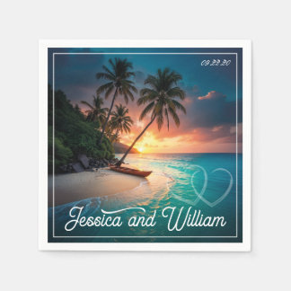 Mooie zomer bruiloft servet