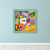 Mooie zomerbloemen en insecten Collage Canvas Afdruk (Insitu (Houten vloer))