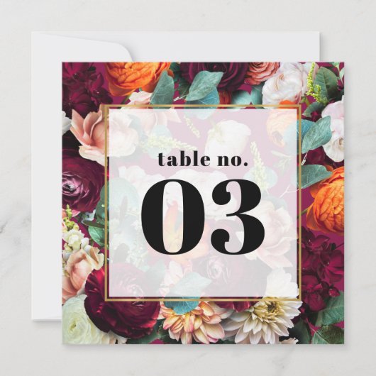 Mooie Zomerbloemen Trouwtafel No. (Voorkant)