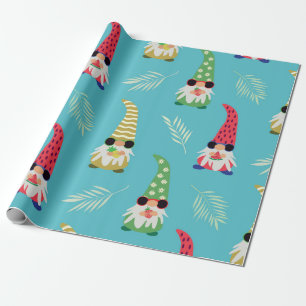 Mooie zomerkabouters met fruitpatroon cadeaupapier