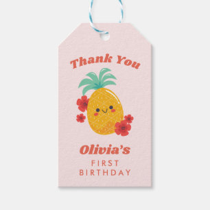 Mooie zomerse ananas geschenklabel cadeaulabel