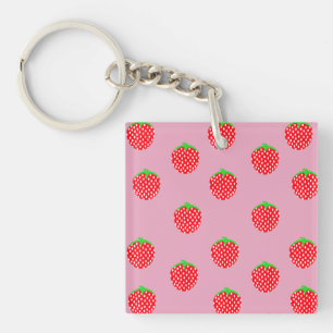 Mooie zomerse bessen sleutelhanger