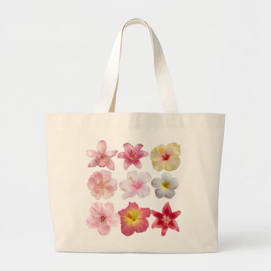 Mooie, zomerse en roze canvas tassen (Voorkant)