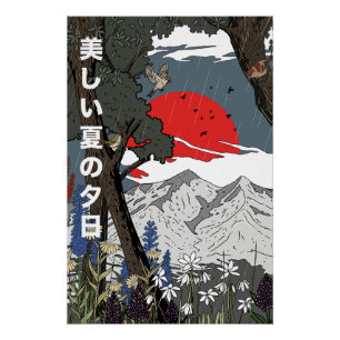 Mooie zomerse landschap perfect poster
