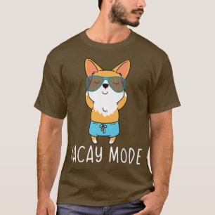 Mooie zomervakantie modus Corgi hondenliefhebbers T-shirt