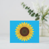 Mooie zomerzonnebloem briefkaart (Staand voorkant)