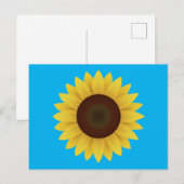 Mooie zomerzonnebloem briefkaart (Voorkant / Achterkant)