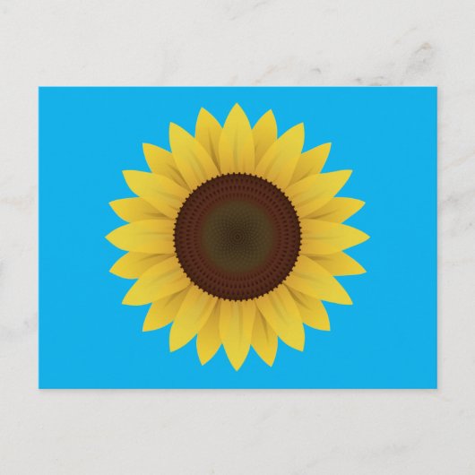 Mooie zomerzonnebloem briefkaart (Voorkant)