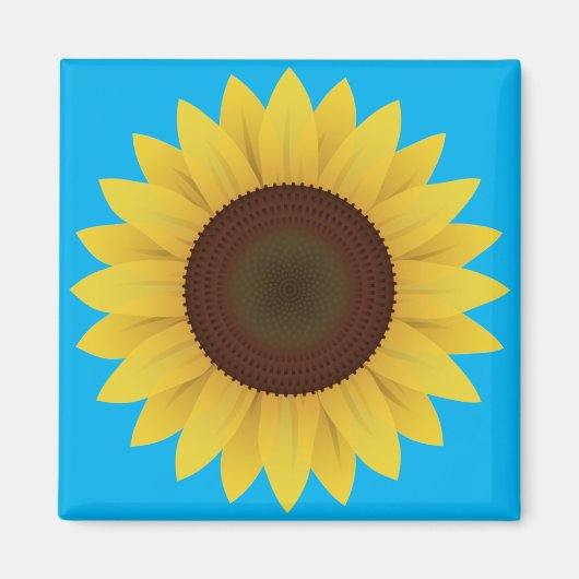Mooie zomerzonnebloem magneet (Voorkant)