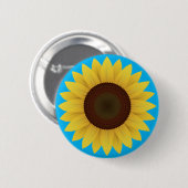 Mooie zomerzonnebloem ronde button 5,7 cm (Voorkant /achterkant)