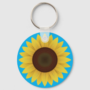 Mooie zomerzonnebloem-Sleutelhanger Sleutelhanger
