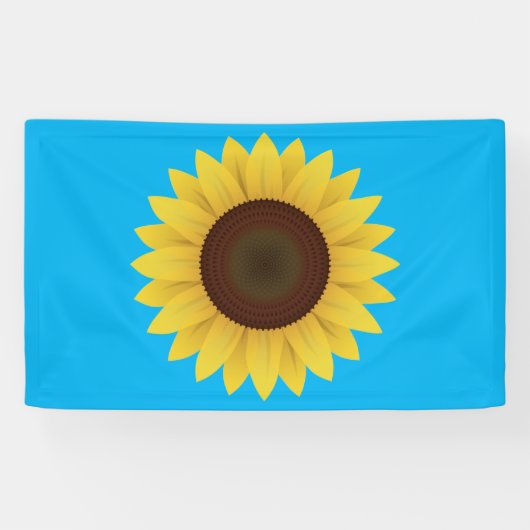 Mooie zomerzonnebloem spandoek (Horizontaal)
