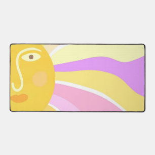 Mooie zon abstracte schilderkunst bureaumat