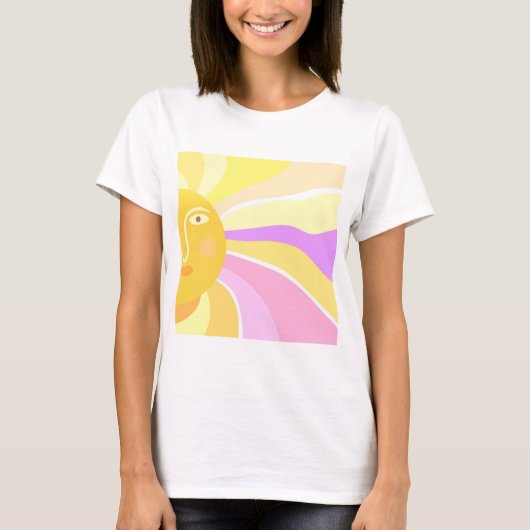 Mooie zon abstracte schilderkunst t-shirt (Voorkant)