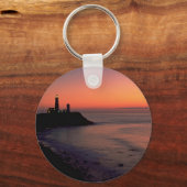 Mooie zon: Montauk Point Light House, lang Sleutelhanger (Voorkant)