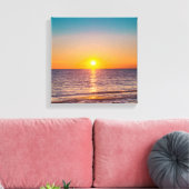 Mooie zon over de oceaan canvas afdruk (Insitu (Woonkamer))