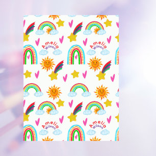 Mooie Zon Wolk Ster Regenboog Naam voor Kinderen  Fleece Deken