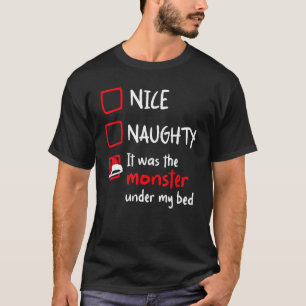 Mooie zondagse monster onder mijn kerstlijst t-shirt