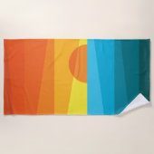 Mooie zonnebank en Zee Golfhanddoek Strandlaken (Voorkant)