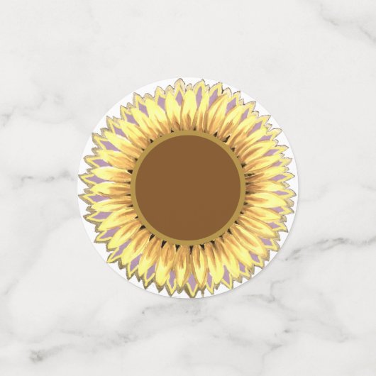 Mooie zonnebloem confetti (Kleine voorkant)