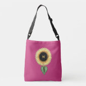 Mooie zonnebloem crossbody tas (Achterkant)
