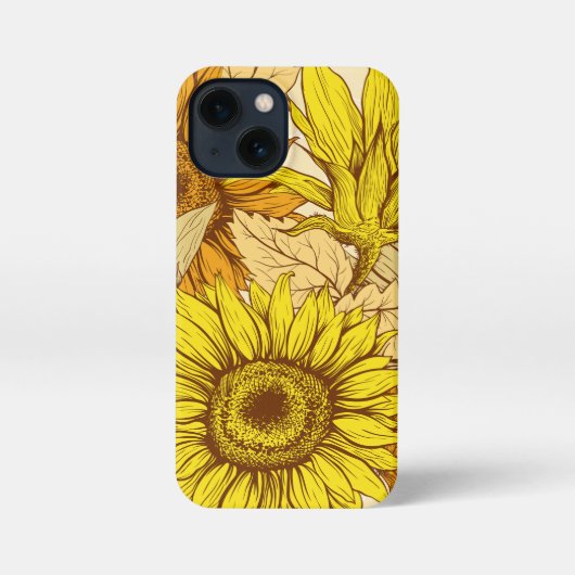 Mooie Zonnebloem geïnspireerde Slim Fit iPhone Cas iPhone Hoesje (Achterkant)