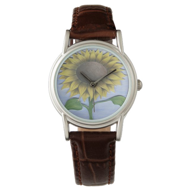 Mooie zonnebloem horloge (Voorkant)