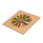 Mooie zonnebloem tegeltje (Zijkant)