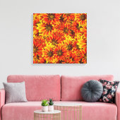 Mooie zonnebloemen canvas afdruk (Insitu (Woonkamer))