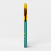 Mooie zonnebloemen op Blauwgroen Case-Mate iPhone Case (Achterkant/links)