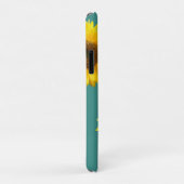 Mooie zonnebloemen op Blauwgroen Case-Mate iPhone Case (Achterkant/rechts)