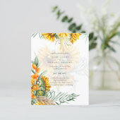 Mooie Zonnebloemen Pampas Gras Bruiloft (Staand voorkant)